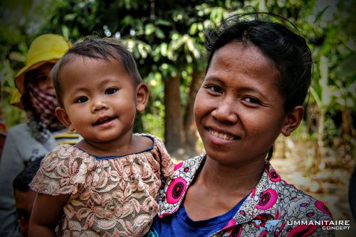 portrait femme avec enfant Cambodge