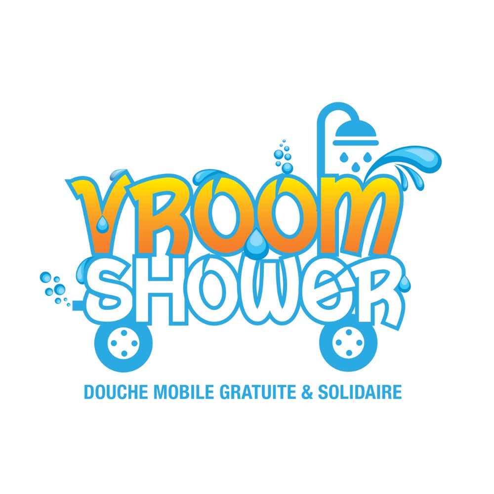 Logo vroom shower programme d'accès à l'hygiène pour les sans abri par l'association Ummanitaire concept
